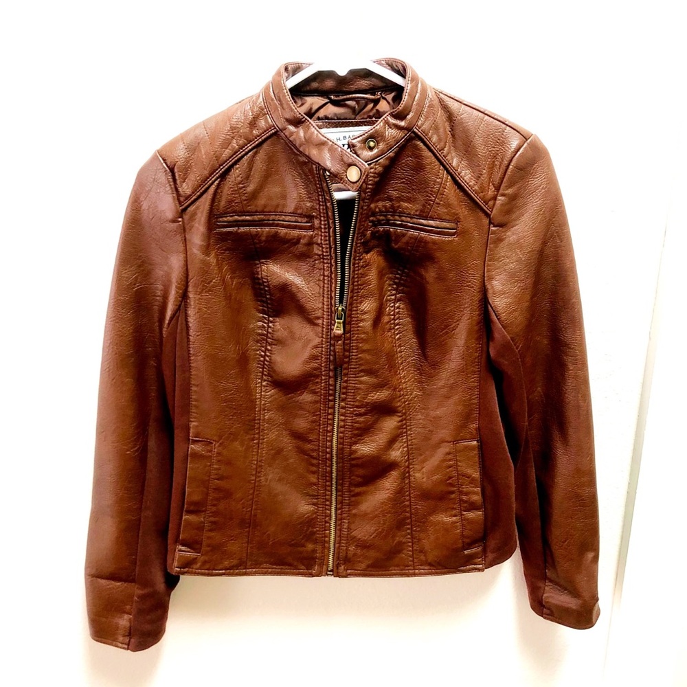 GH Bass & Co. Faux Leather Moto Jacket NWOT